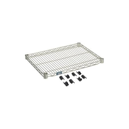 Global Equipment Nexel    S1824Z Poly-Z-Brite    Wire Shelf 24"W x 18"D 188572Z